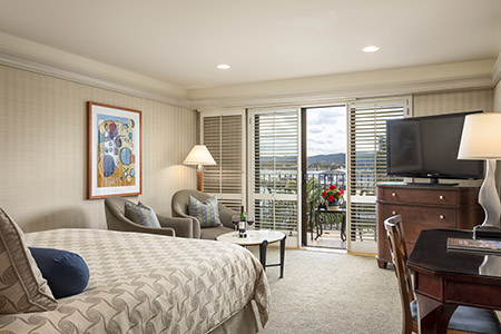 Guest room at the Monterey Bay Inn